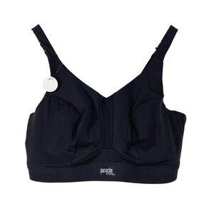 Panache Sport Bra Womens 40DD Black Non Padded High Impact Lycra Adaptiv New